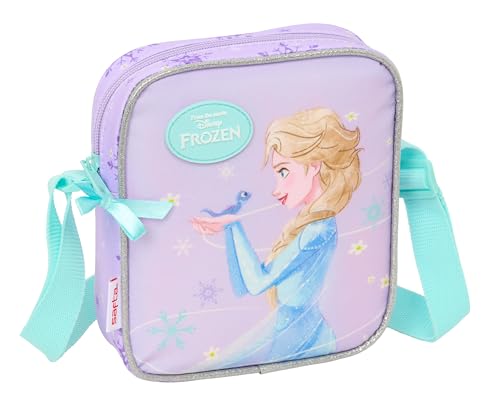 Safta Frozen Spirit - Borsa A Tracolla Per Bambini, Ideale Per Bambini Dai 5 Ai 14 Anni, Comoda E Versatile, Qualità E Resistenza, 16 X 4 X 18 Cm, Vio