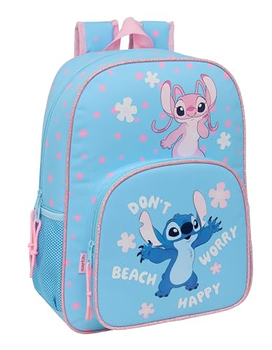 Stitch Happy - Zaino Scuola Bambino, Zaino Bambino, Zaino Per Bambini, Adattabile Al Carrello, Ideale Per Bambini In Età Scolastica, Comodo E Versatil