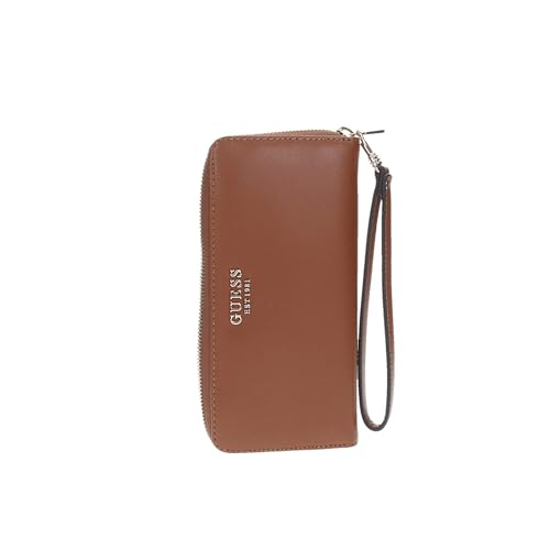 Guess Portafoglio Laurel Slg Con Zip E Bracciale Marrone Marrone Cognac