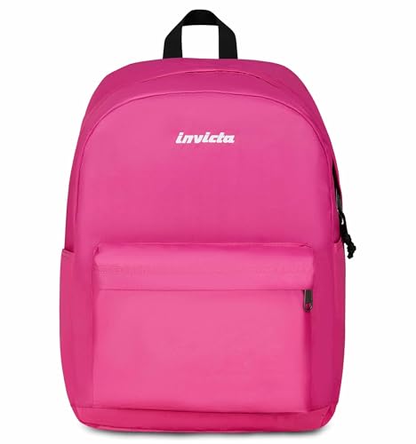 Invicta Zaino Scuola Carlson, Rosa, Mono Scomparto Con Tasca Per Pc E Tasca Per Borraccia, 24 Lt, Scuola Media E Superiore, Zaino Ragazza