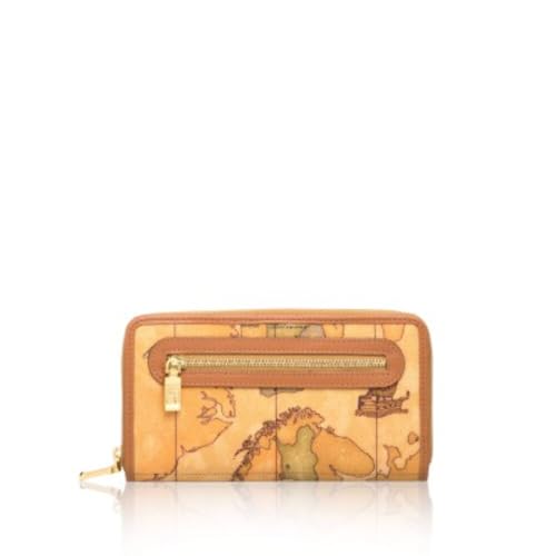 Alviero Martini Prima Classe Portafoglio Large Con Patta E Zip Natural Cw027