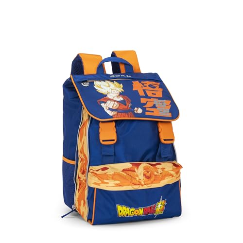 Franco Cosimo Panini Dragon Ball Super - Zaino Scuola Ufficiale Dragon Ball, Zaino Estensibile, 2 Ampi Vani, 2 Tasche Frontali, 2 Tasche Laterali, Spa