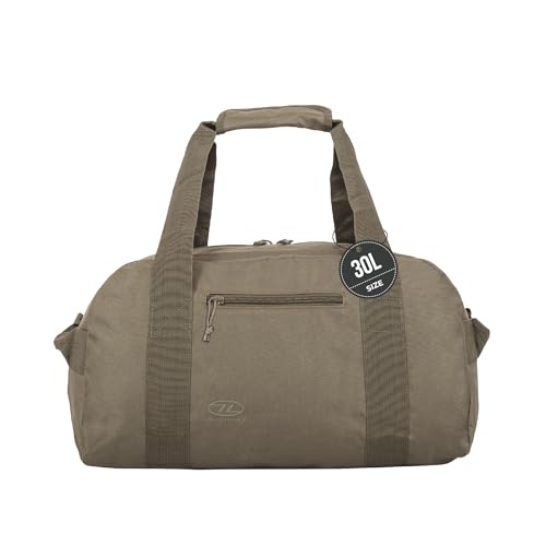 Highlander Cargo Holdall - Borsa Da Viaggio (30L), Marrone Scuro-Verde Scuro