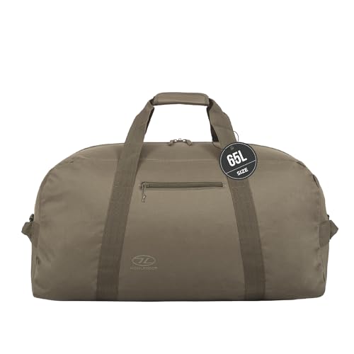 Highlander Cargo Holdall - Borsa Da Viaggio (65L), Marrone Scuro-Verde Scuro