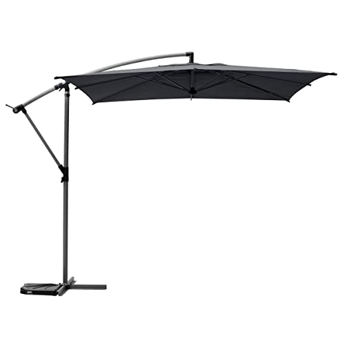 Hespéride - Ombrellone Quadrato Offset In Ardesia Manoa D2,5X2,5M In Acciaio