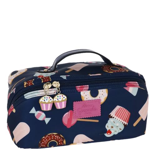 Camomilla Milano Beauty Case Donna, Beauty Bag, Collezione Candy, Misura M, Colore Blu