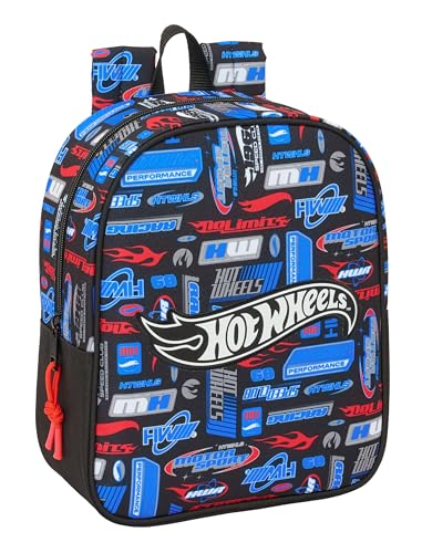 Safta Hot Wheels – Zaino Per Bambini, Zaino Per La Scuola, Adattabile Al Carrello, Ideale Per L'Asilo, Comodo E Versatile, Qualità E Resistenza, 22 X