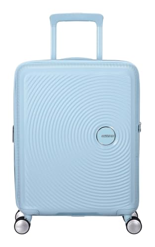 American Tourister Trolley Soundbox Exp Cabin Size Spinner 32G*001 Pastel Blue