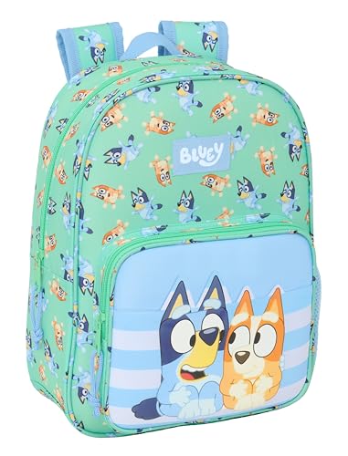 Safta Bluey Sisters - Zaino Scuola Per Bambini, Zaino Per Bambini, Adattabile A Carrozzina, Ideale Per Bambini In Età Scolastica, Comodo E Versatile,