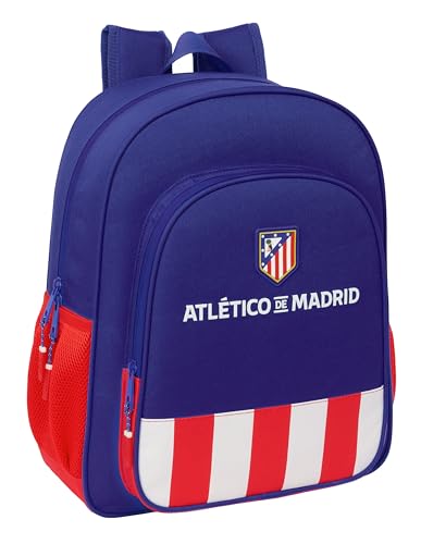 Safta Atletico De Madrid - Zaino Scuola Bambino, Zaino Per Bambini, Adattabile A Carrozzina, Ideale Per Bambini In Età Scolastica, Comodo E Versatile,