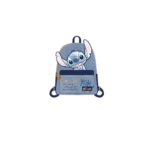 Cerdà Disney Lilo E Stitch Zaino - Similpelle - Motivo Stitch Ohana - Blu