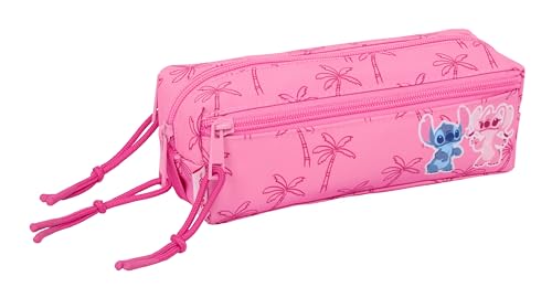 Safta Stitch Chill - Astuccio Triplo Piccolo, Astuccio Per Bambini, Ideale Per Bambini In Età Scolastica, Comodo E Versatile, Qualità E Resistenza, 22