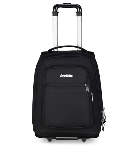 Invicta Trolley Scuola Bump, Nero, 2 In 1, Con Spallacci Uso Zaino, Doppio Scomparto Con Tasca Per Pc, Tasca Per Borraccia, Maxi Capienza 38 Lt, Scuol