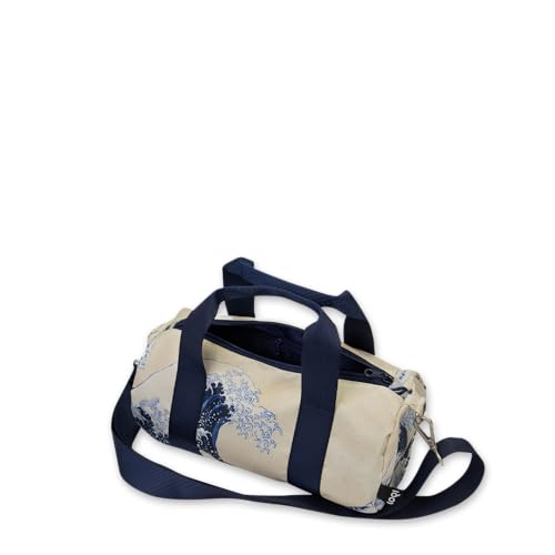 Katsushika Hokusai The Great Wave Recycled Medium Weekender, Blu, Blu, Blu, Katsushika Hokusai The Great Wave Recycled Medium Weekender, Blu, Blu, Kat
