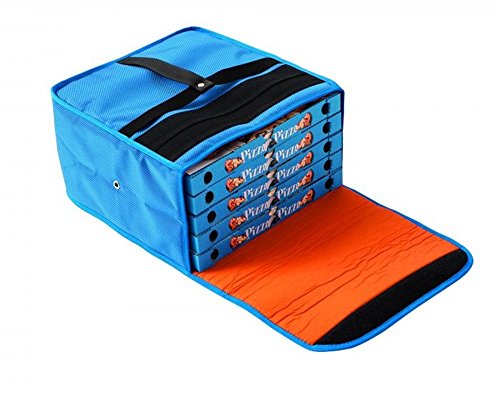 Borsa Termica Rigida Di Gimetal Per 5 Cartoni Pizza Diam. 33 Cm Con Zip, Diametro 38X38 Cm