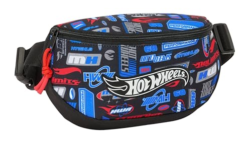 Safta Hot Wheels - Marsupio Per Bambini, Ideale Per Giovani E Bambini Di Diverse Età, Comodo E Versatile, Qualità E Resistenza, 23 X 9 X 14 Cm, Multic