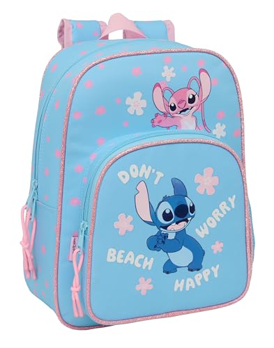 Stitch Happy - Zaino Scuola Per Bambini, Zaino Per Bambini, Adattabile A Carrozzina, Ideale Per Bambini In Età Scolastica, Comodo E Versatile, Qualità