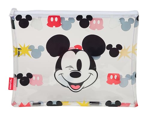 Safta Mickey Mouse Beach – Borsa Da Donna, Summer Bag, Comoda E Versatile, Qualità E Resistenza, 30 X 23 Cm, Multicolore/Trasparente, M, Casual