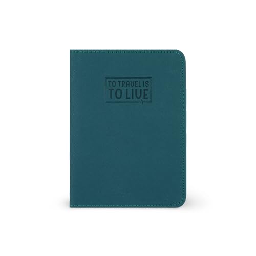 Legami - Porta Passaporto Blu Petrolio, Passport Holder Portafoglio Per Viaggiare, Custodia Per Passaporto, 1 Tasca Per Passaporto, 4 Tasche Per Carte