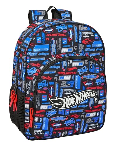 Safta Hot Wheels - Zaino Scuola Per Bambini, Zaino Per Bambini, Adattabile A Carrozzina, Ideale Per Bambini In Età Scolastica, Comodo E Versatile, Qua