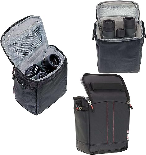 Navitech Borsa Nera Per Fotocamera Binocolo - Compatibile Con Nikon 10X25 Travelite Ex Binocolo
