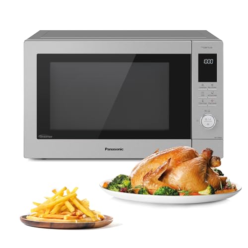 Panasonic Nn-Cd88Qsepg Forno A Microonde Combinato Air Fry Con Grill Al Quarzo 34L, 1000W, Scongelamento Automatico, Genius Sensor, Acciaio Inox, Arge