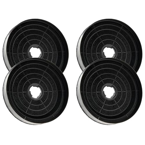 Allspares Aktivkohlefilter (4 St.) Für Dunstabzughaube Geeignet Für Candy Kfc6918 / 35602061 Und Airlux Cr390 (Ø170X35Mm)