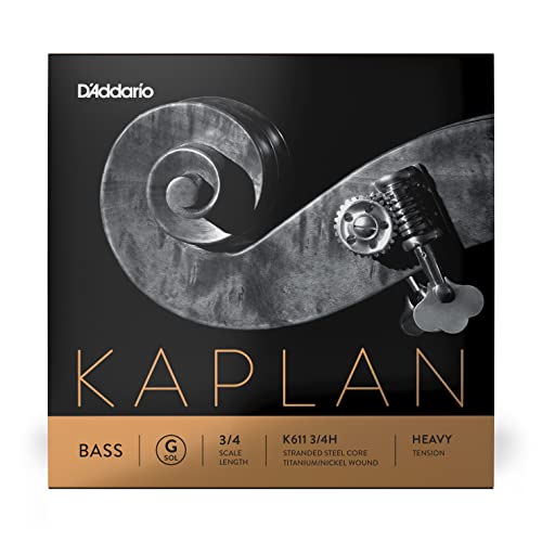 Corda Singola Sol D'Addario Kaplan Per Contrabbasso, Scala 3/4, Tensione Forte