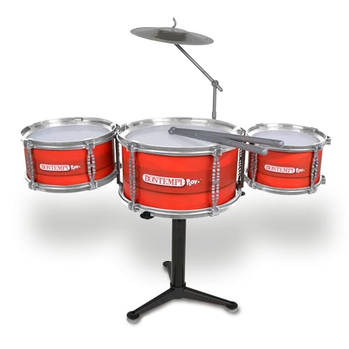 Bontempi | Drucmaster - Drum Set Con Tre Tamburi E Piatti Per Un'Esperienza Unica, 27,4X26,9X17,9 Cm