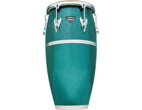 Latin Percussion Conga Matador In Fibra Di Vetro 11 3/4" M652S-Kr, Glitter Verde, Hardware Cromato