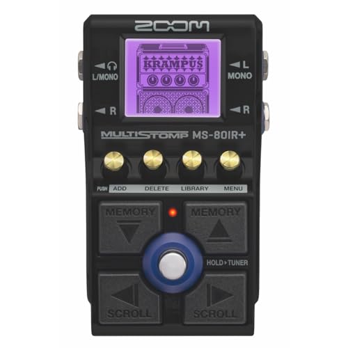 Zoom Ms-80Ir+- Pedale Chitarra E Basso Simulazione Ampli E Cabinet, Eq E Effetti Stereo Delay, Campionamento 24 Bit, Accordatore Integrato, Interfacci
