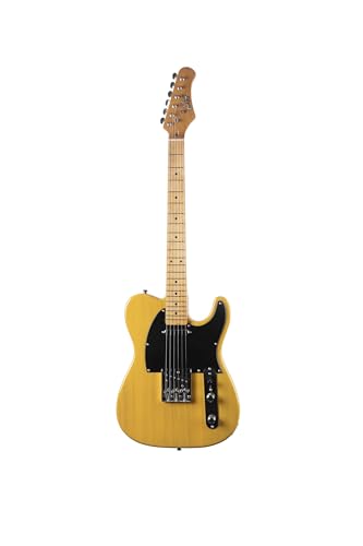 Eko Guitars – Chitarra Elettrica Tl‑401, Corpo Pawlonia, Manico Acero, Tastiera Acero, 2 Pickup Single‑Coil, Ponte Tele, 22 Tasti, Scala 650 Mm, Color