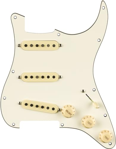 Fender '59 Strat Pre-Wired Pickguard Parchment - Pickguard A Bobina Singola Per Chitarre