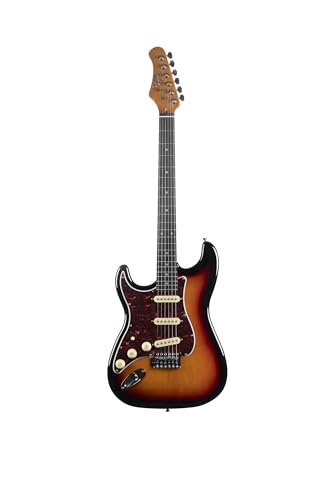 Eko Guitars – Chitarra Elettrica St-300 Lh, Corpo Pioppo, Manico Acero, Tastiera Laurel 22 Tasti, 3 Pickup Single-Coil, Ponte Tremolo, Scala 650 Mm, C