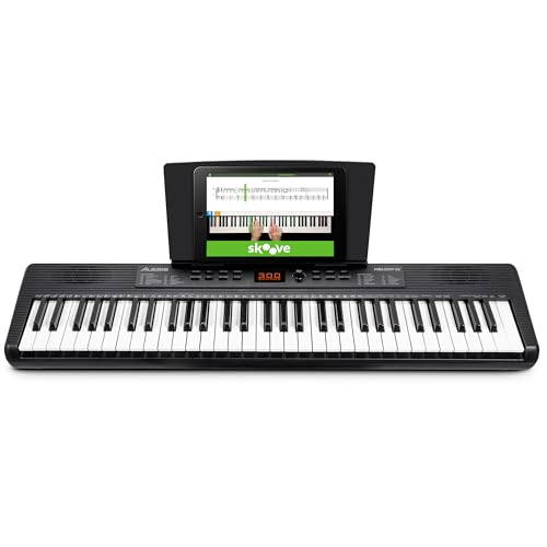 Alesis Melody 61 Pianola Tastiera A 61 Tasti Per Principianti Con Altoparlanti, Leggio, 300 Suoni E Lezioni Musicali
