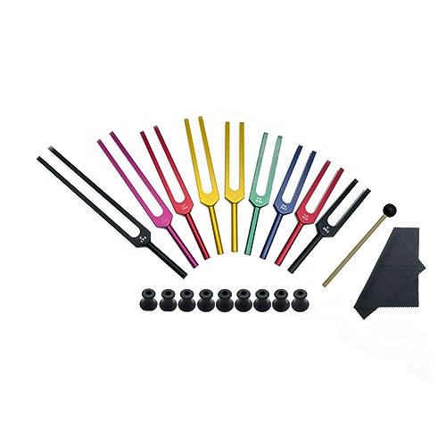 Pekka 9 Pcs Set Di In Lega Di Alluminio Colorato Per Terapia, Terapia Del Suono, Con In Alluminio Base Nera