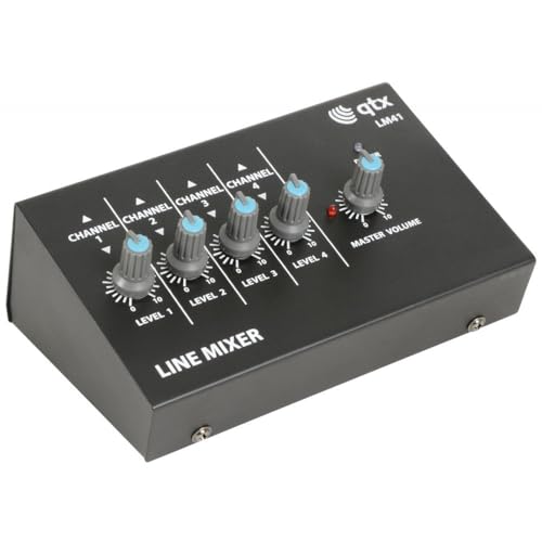 4 Mono Channel Line Level & Instrument/Microfono Mixer
