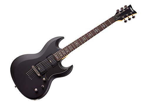 Schecter 3664 - Chitarra Elettrica A 6 Corde, Colore: Nero Invecchiato Satinato