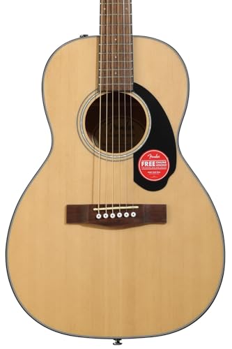 Fender Cp-60S - Chitarra Acustica Da Salotto, Tastiera In Noce, Naturale, Include Lezioni Virtuali Gratuite Su Fender Play