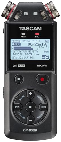 Tascam Dr-05Xp - Registratore Portatile Portatile A 2 Canali A 32 Bit Con Interfaccia Audio Usb-C