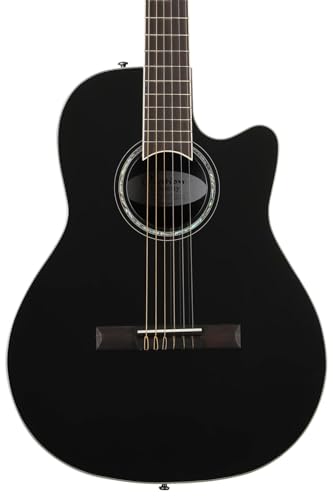 Ovation Celebrity Standard Cs24C-5G - Chitarra Classica Acustica-Elettrica Di Media Profondità, Colore Nero