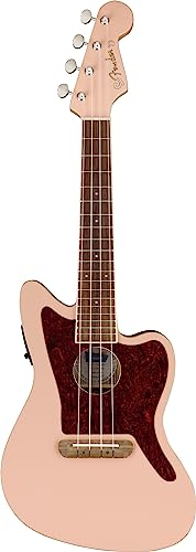 Fender Fullerton Jazzmaster® Uke Walnut Fingerboard Pickguard Tortoiseshell Pink