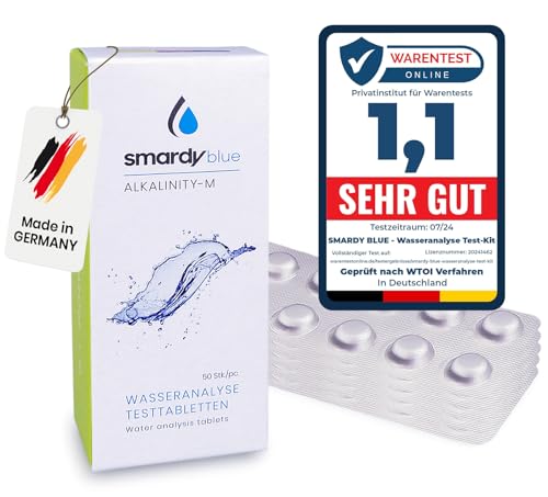Smardy 50 Compresse Di Prova Fotometro Alka-M (Capacità Acida) Per La Misurazione Dell'Alcalinità Reagenti Per Tester Elettronico Dell'Acqua