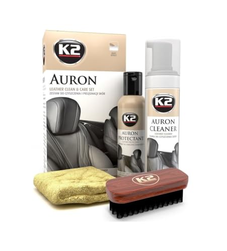 K2 Auron Kit (Auron Cleaner+Auron Protectant+Auron Brush + Microfibre) - Leather Cleaning And Care Kit