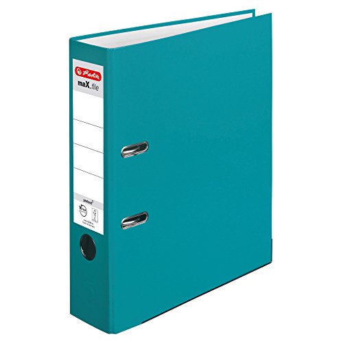 Herlitz 50015931 Cartella"Max. File Protect, A4, 8 Cm Caribbean Turchese