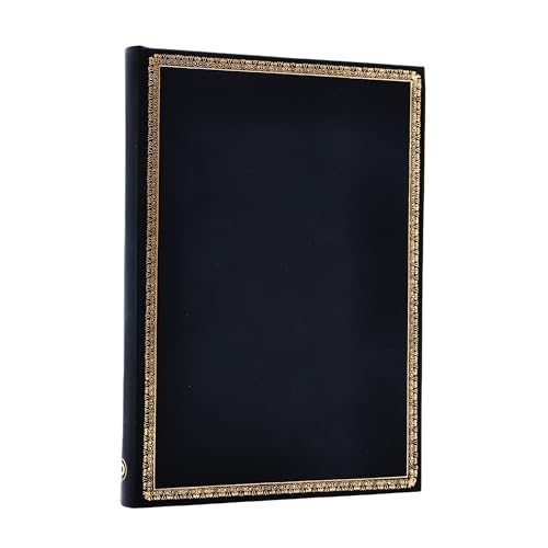 Paperblanks | Black Edition | Black Edition | Hardcover Notizbücher | Midi | Liniert | Elastikband-Verschluss | 144 Pg | 120 Gsm