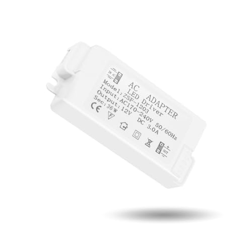 12V 36W, Alimentatore 12V 3A, 36W Trasformatore 220V A 12V, Alimentatore 12V, Driver Led Ac A Dc, Nessun Rumore/Nessun Sfarfallio Del Adatto Per Stris