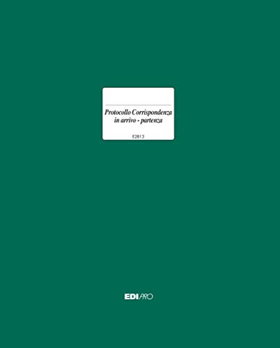 Edipro - E2813 - Registro Protocollo Corrispondenza Arrivo-Partenza 100 Pagine Copertina Rilegata (Rigida) F.To 31X24,5