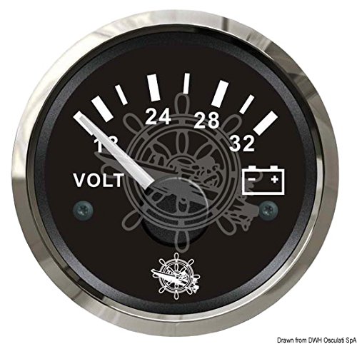 Osculati Voltmetro 18/32 V Nero/Lucida