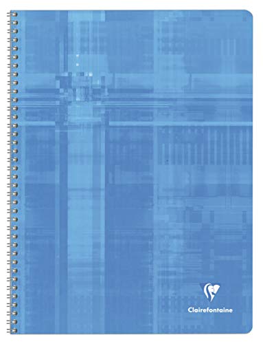 Clairefontaine 8351C Un Quaderno A Spirale - 24X32 Cm - 180 Pagine A Quadretti Grandi - Carta Bianca 90G - Copertina In Carta Laminata Colore Casuale